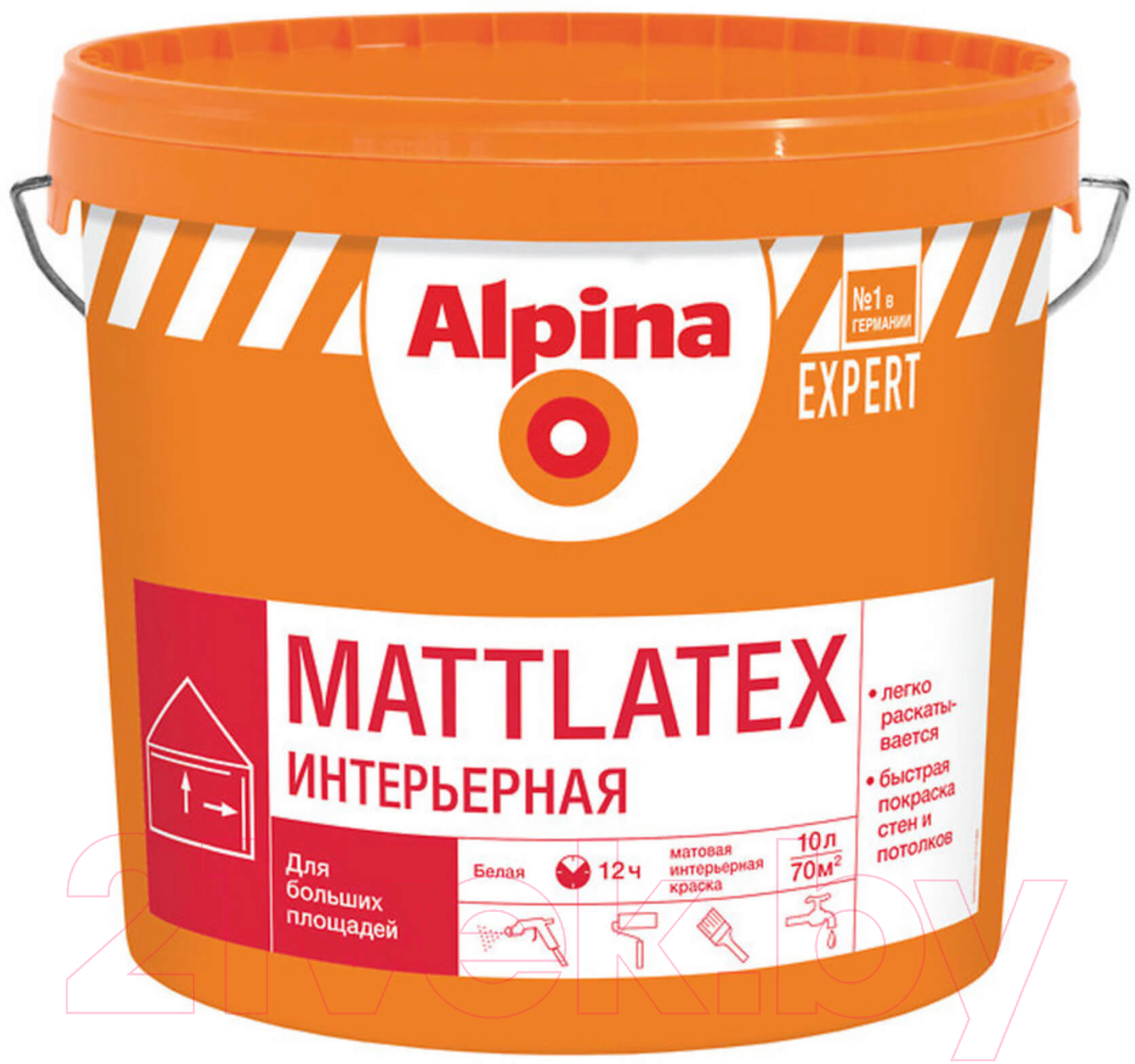 Краска Alpina ВД-АК Expert Mattlatex. База 1 (10л)