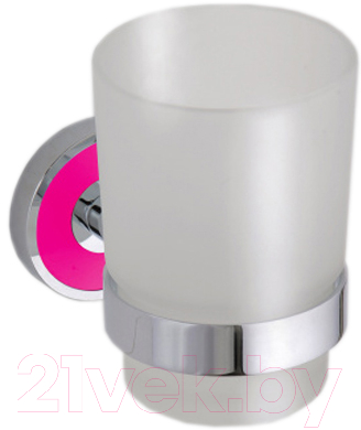 Стакан для зубной щетки и пасты Bemeta Trend-I 104110018F (хром/розовый)