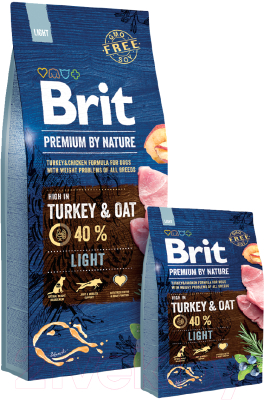 Сухой корм для собак Brit Premium by Nature Light / 526581 (3кг)