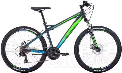 Велосипед Forward Flash 26 2.0 Disc 2020 / RBKW0MN6Q015 (15, серый/светло-зеленый матовый)