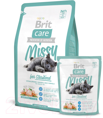 Сухой корм для кошек Brit Care Cat Missy for Sterilised / 132626 (400г)