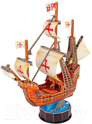 Корабль игрушечный CubicFun Корабль Санта Мария / T4031h