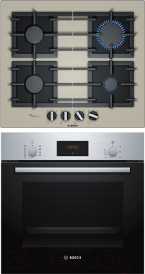 

Комплект встраиваемой техники Bosch, HBF114BS0R + PPP6A8B91R