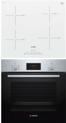 

Комплект встраиваемой техники Bosch, HBF114BS0R + PUE612FF1J