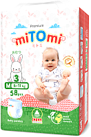 

Подгузники-трусики детские MiTomi, Premium M от 6 до 11кг