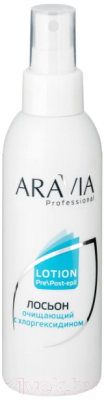 Лосьон после депиляции Aravia Professional очищающий с хлоргексидином (150мл)