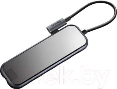 USB-хаб Baseus Type-C to 3xUSB3.0+HD4K+RJ45+PD / CAHUB-DZ0G (серый)