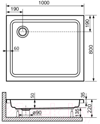 Изображение товара Душевой поддон RGW Style / 16180280-11