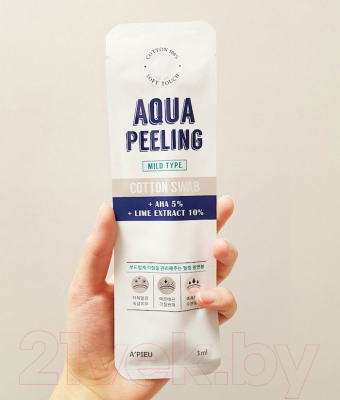 Пилинг для лица A'Pieu Aqua Peeling Cotton Swab Mild на ватной палочке