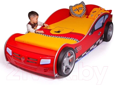 Стилизованная кровать детская ABC-King Formula / FO-1000-160-R (красный)