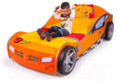 Стилизованная кровать детская ABC-King Formula / FO-1000-160-O (оранжевый)