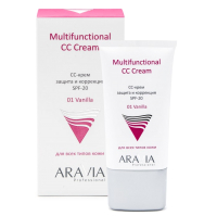 СС-крем Aravia Professional защитный SPF-20 Multifunctional CC Cream Vanilla 01 (50мл) - 