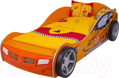 Стилизованная кровать детская ABC-King Champion / CH-1000-160-O (оранжевый)