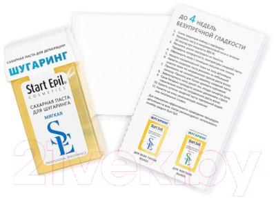 Набор для депиляции Start Epil Сахарная паста в картридже Мягкая+бумажные полоски (100г)