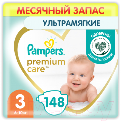 Подгузники детские Pampers Premium Care 3 Midi (148шт)