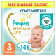 Подгузники детские Pampers Premium Care 3 Midi (148шт) - 