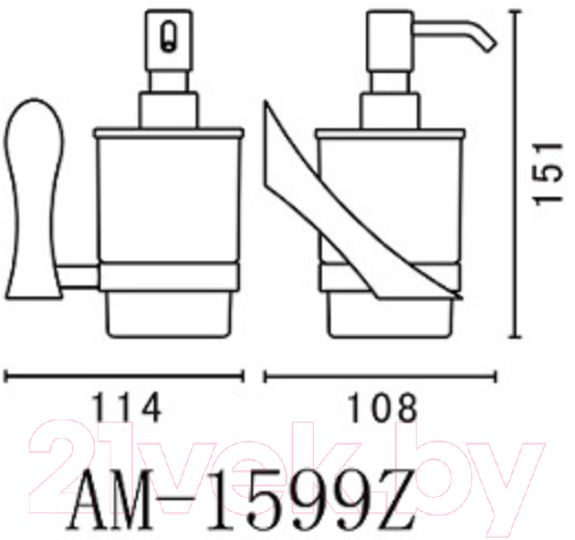 Дозатор для жидкого мыла Art&Max Elegant AM-E-1599Z