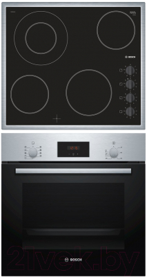 

Комплект встраиваемой техники Bosch, HBF134ES0R + PKF645CA1E