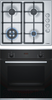 

Комплект встраиваемой техники Bosch, HBF234EB0R + PBH6C5B90R