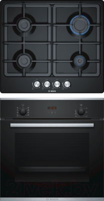 

Комплект встраиваемой техники Bosch, HBF234EB0R + PGP6B6O90R