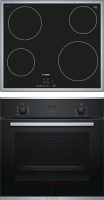 

Комплект встраиваемой техники Bosch, HBF234EB0R + PKE645B17