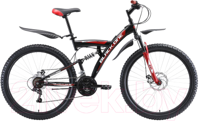 Велосипед Black One Flash FS 27.5 D 2020 (16, черный/красный/белый)