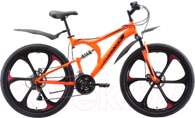 Велосипед Black One Totem FS 26 D FW 2020 (18, оранжевый/красный/черный)