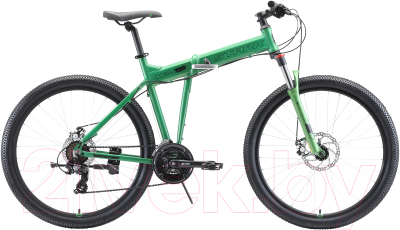 Велосипед STARK Cobra 27.2 D 2020 (18, зеленый/черный)