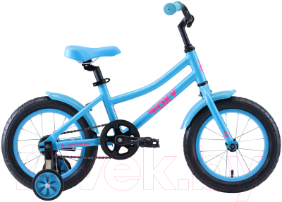 Детский велосипед STARK Foxy 14 Girl 2020 (бирюзовый/розовый)
