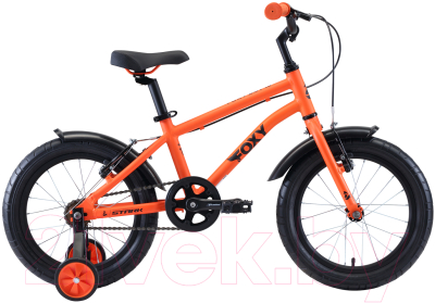 Детский велосипед STARK Foxy 16 Boy 2020 (оранжевый/голубой/черный)