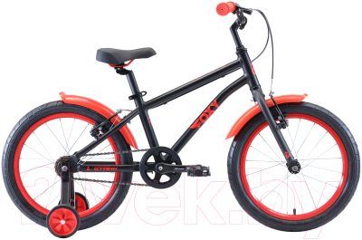 Детский велосипед STARK Foxy 18 Boy 2020 (черный/красный)