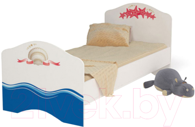 Односпальная кровать детская ABC-King Ocean / OC-1002-160-G (голубой)