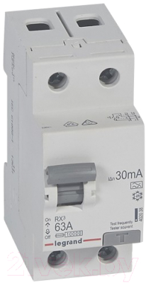 Устройство защитного отключения Legrand RX3 2P 63A 10kA 30mA A / 402038