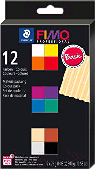 Полимерная глина Fimo Basic Colors 8043 C12-1 (12x25г)