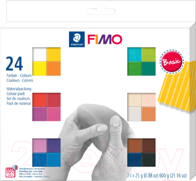 Полимерная глина Fimo Soft Basic Colours 8023 C24-1 (24x25г)