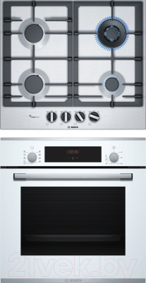 

Комплект встраиваемой техники Bosch, HBF234EW0R + PCH6A5B90R