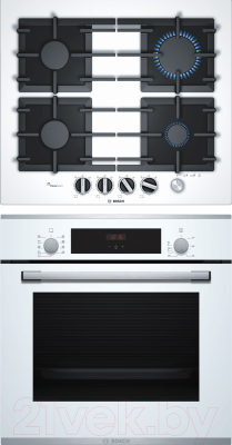 

Комплект встраиваемой техники Bosch, HBF234EW0R + PPP6A2M90R