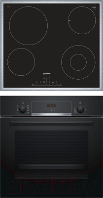 

Комплект встраиваемой техники Bosch, HBF514BB0R + PKF645FP1G