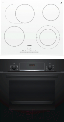 

Комплект встраиваемой техники Bosch, HBF514BB0R + PKN652FP1E