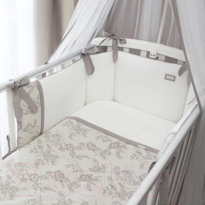 Комплект постельный для малышей Perina Эльфетто / ЭФ6-02.2 (6 предметов, молочный/белый)