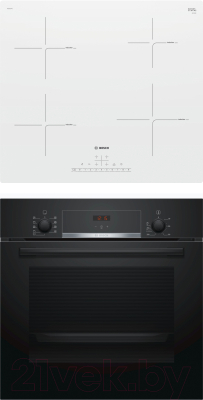 Духовой шкаф bosch встраиваемый электрический serie 4 hbf514bb0r черный