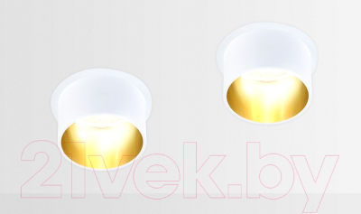 Точечный светильник Ambrella TN201 WH/GD MR16 (белый/золотистый)
