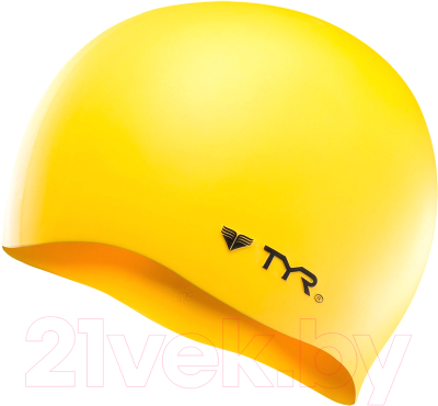 Шапочка для плавания TYR Wrinkle Free Silicone Cap / LCS/720 (желтый)