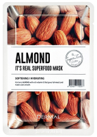 Маска для лица тканевая Dermal It's Real Superfood Mask Миндаль (25г) - 