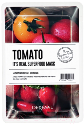 Маска для лица тканевая Dermal It's Real Superfood Mask Томат (25г)