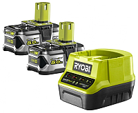 Набор аккумуляторов для электроинструмента Ryobi RC18120-250 + RC18120 / 5133003364 (с зарядным) - 