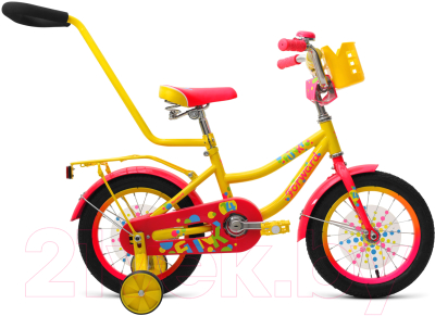 Детский велосипед с ручкой Forward Funky 2018 / RBKW8LNF1007 (14, желтый)