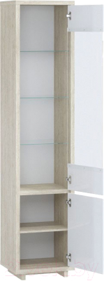 Шкаф-пенал с витриной Woodcraft Аспен 2410 (пикар)