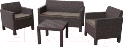 Комплект садовой мебели Keter Orlando Small Table Set / 228017 (коричневый)