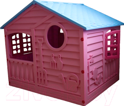 Домик для детской площадки PalPlay Игровой 3601 со светом и музыкой (голубой/розовый)